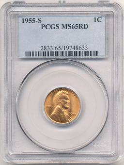 1955-S One Cent PCGS MS65RD