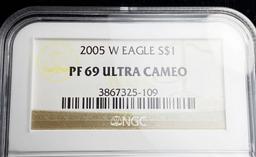 2005-W Proof American Silver Eagle NGC PF69 Ultra Cameo