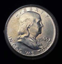 Roll (20) BU-63D Franklin Half Dollars