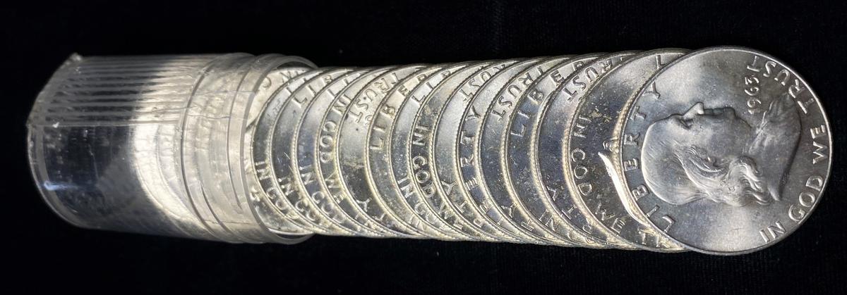 Roll (20) BU-63D Franklin Half Dollars