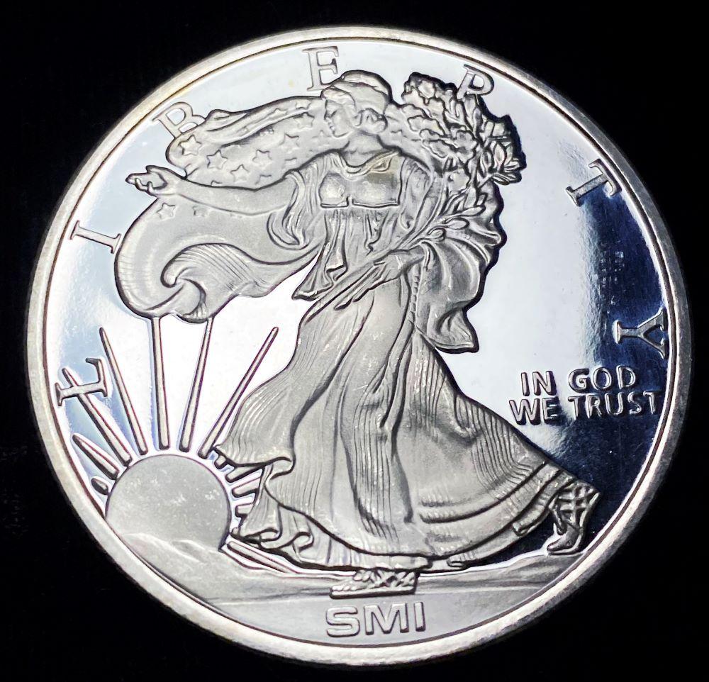 Proof SMI Silver Walking Liberty Design 1 ozt