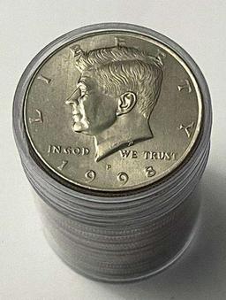 1971-2001 Mixed Year Kenndy Half Dollar Roll (20-coins)