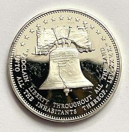 Independence Hall .9 ozt .925 Sterling Silver Commemorative Medal