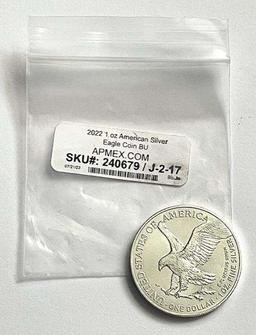 2022 American Silver Eagle .999 Fine Apmex BU