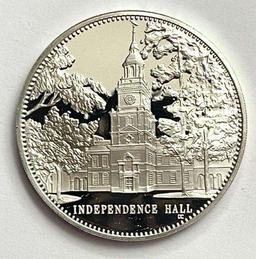 Independence Hall .9 ozt .925 Sterling Silver Commemorative Medal