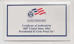 2007 U.S. Mint Presidential Dollar Proof Set (4-coins)