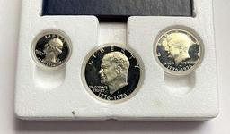 1976 U.S. Mint Bicentennial Silver Proof Set (3-coins)