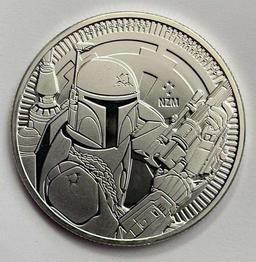 2020 Niue Star Wars Boba Fett 1 ozt $2 Silver Coin