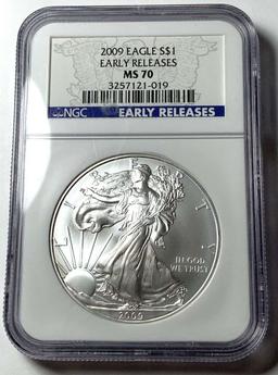 2009 American Silver Eagle NGC MS70 Early Releases