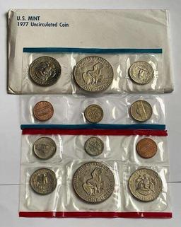 (2) 1977 U.S. Mint Uncirculated Coin Sets (24-coins)