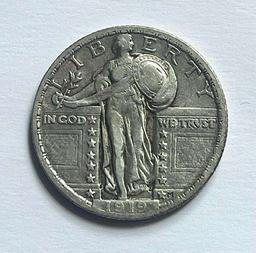 1919 Standing Liberty Silver Quarter XF