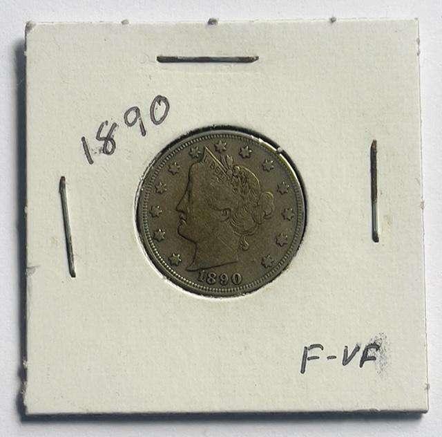 1890 Liberty V Nickel VF