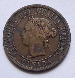 1886 Canada Large Cent Fine