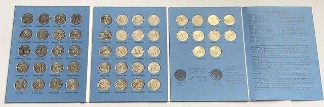 1999-2008 Statehood Quarters Complete Folder (50-coins)