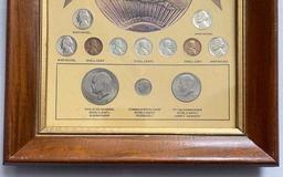 10.5"x12.5" Framed Commemorative Wartime Coinage Coin Collection (12-coins)