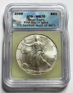 2006 American Silver Eagle ICG MS70