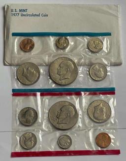 (2) 1977 U.S. Mint Uncirculated Coin Sets (24-coins)