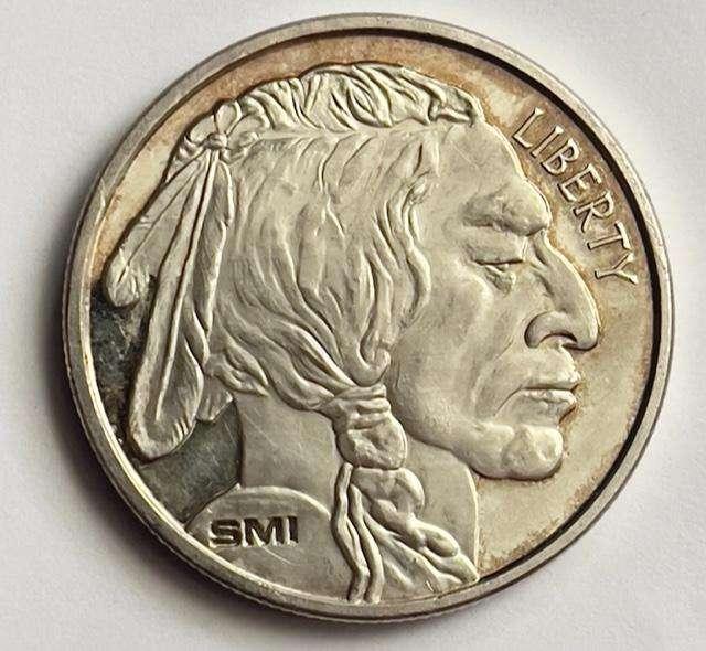Indian Head / Buffalo 1 ozt .999 Fine Silver Round