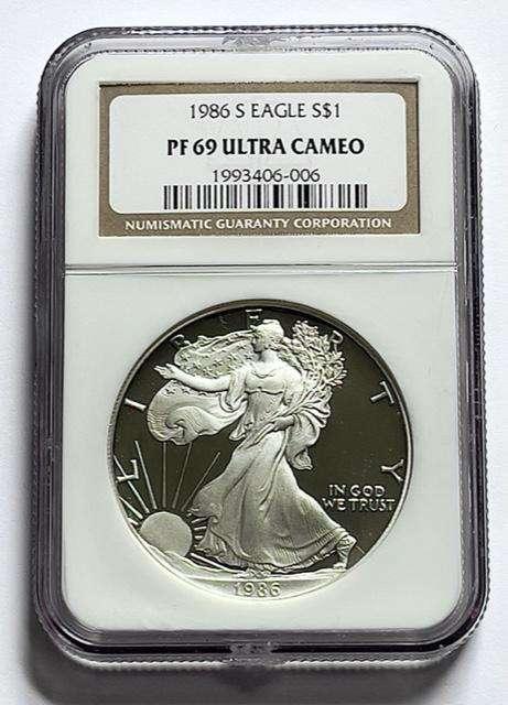 1986-S American Silver Eagle NGC PF69 Ultra Cameo