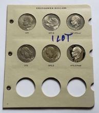 1977-1978 Eisenhower Dollar Album Page (6-coins) 2-Proof