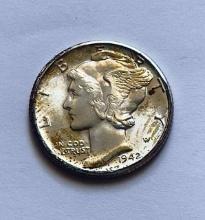 1942-D Mercury Silver Dime MS66FB