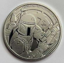 2020 Niue Star Wars Boba Fett 1 ozt $2 Silver Coin