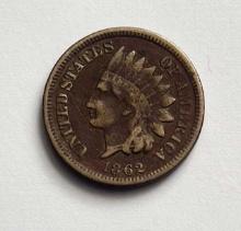 1862 Indian head Small Cent XF