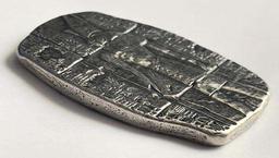 2021 Egyptian Tomb Relic Horus Hand Poured 3 ozt .999 Fine Silver Bar