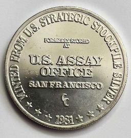 1981 Silver Trade Unit American Eagle 1 ozt .999 Fine Silver Round