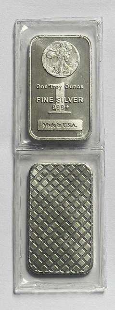 (2) HM Liberty Design 1 ozt .999 Fine Silver Bars (2-bars) Sealed