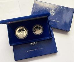 1986 U.S. Mint Statue of Liberty Proof Silver Dollar Commemorative Set (2-coins)