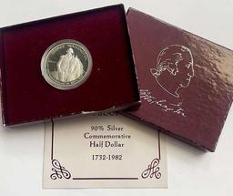 1982 U.S. Mint George Washington Commemorative Proof Silver Half Dollar