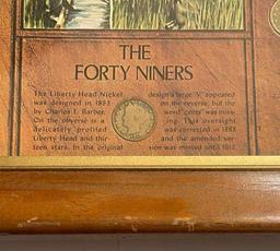 10.5"x12.5" Framed Commemorative Forty Niners Liberty Head V Nickel Collection (9-coins)