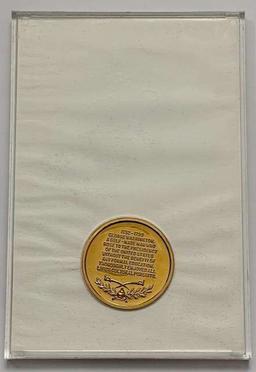 George Washington 1 ozt .925 Sterling Silver Gold Plated Commemorative Medal