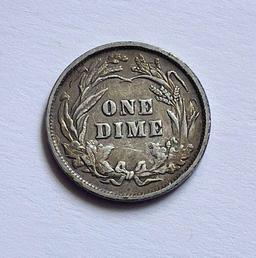 1900 Barber Silver Dime XF