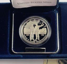 2004 U.S. Mint Lewis & Clark Bicentennial Commemorative Proof Silver Dollar