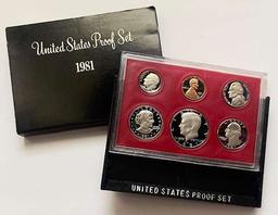 (5) 1981 U.S. Mint Proof Sets (30-coins)