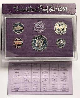 (2) 1989 U.S. Mint Proof Sets (1) 1987 U.S. Mint Proof Set (15-coins 3-sets)