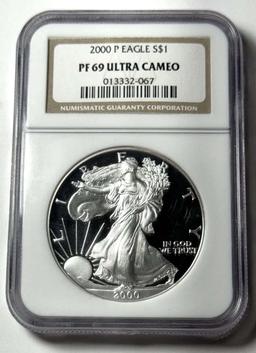 2000-P American Silver Eagle NGC PF69 Ultra Cameo