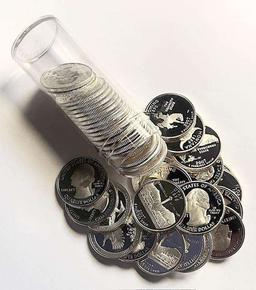 Roll (40-coins) Proof 90% Silver Cameo Stunning Mixed State Quarters