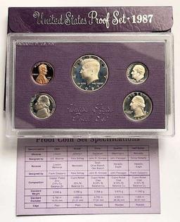 (2) 1989 U.S. Mint Proof Sets (1) 1987 U.S. Mint Proof Set (15-coins 3-sets)