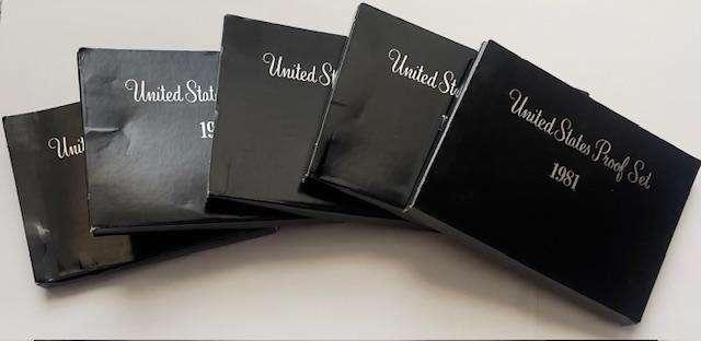 (5) 1981 U.S. Mint Proof Sets (30-coins)