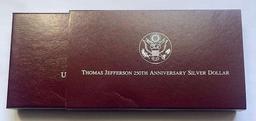 1993 U.S. Mint Thomas Jefferson Commemorative Proof Silver Dollar