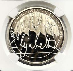 2022 G. Britain Common Wealth 1 ozt Silver PF70 Ultra Cameo 5 Pounds