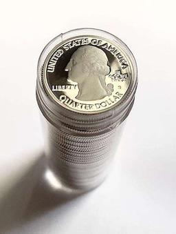 Roll (40-coins) Proof 90% Silver Cameo Stunning Mixed State Quarters