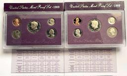(2) 1989 U.S. Mint Proof Sets (1) 1987 U.S. Mint Proof Set (15-coins 3-sets)