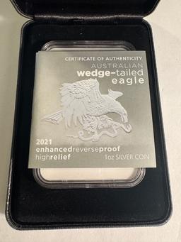 2021P Australia S$1 Wedge-Talled Eagle ENHANCED REV PF70