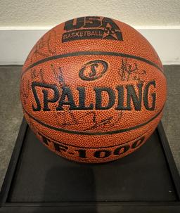 BASKETBALL SIGNED POSSIBLY BY 2012 DREAM TEAM, MISSING MICHAEL JORDAN