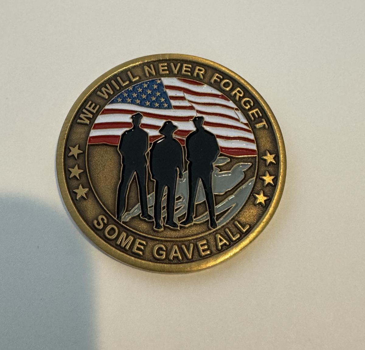 TWIN TOWERS SEPTEMBER 11 CHALLENGE COIN TOKEN MEDAL
