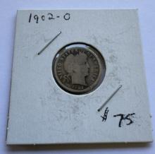 1902-O BARBER DIME COIN